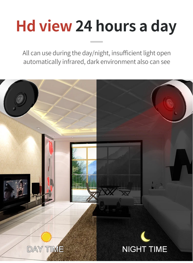 4 канала 2 МП hd ночное видение 360 градусов ahd cctv наружная камера безопасности