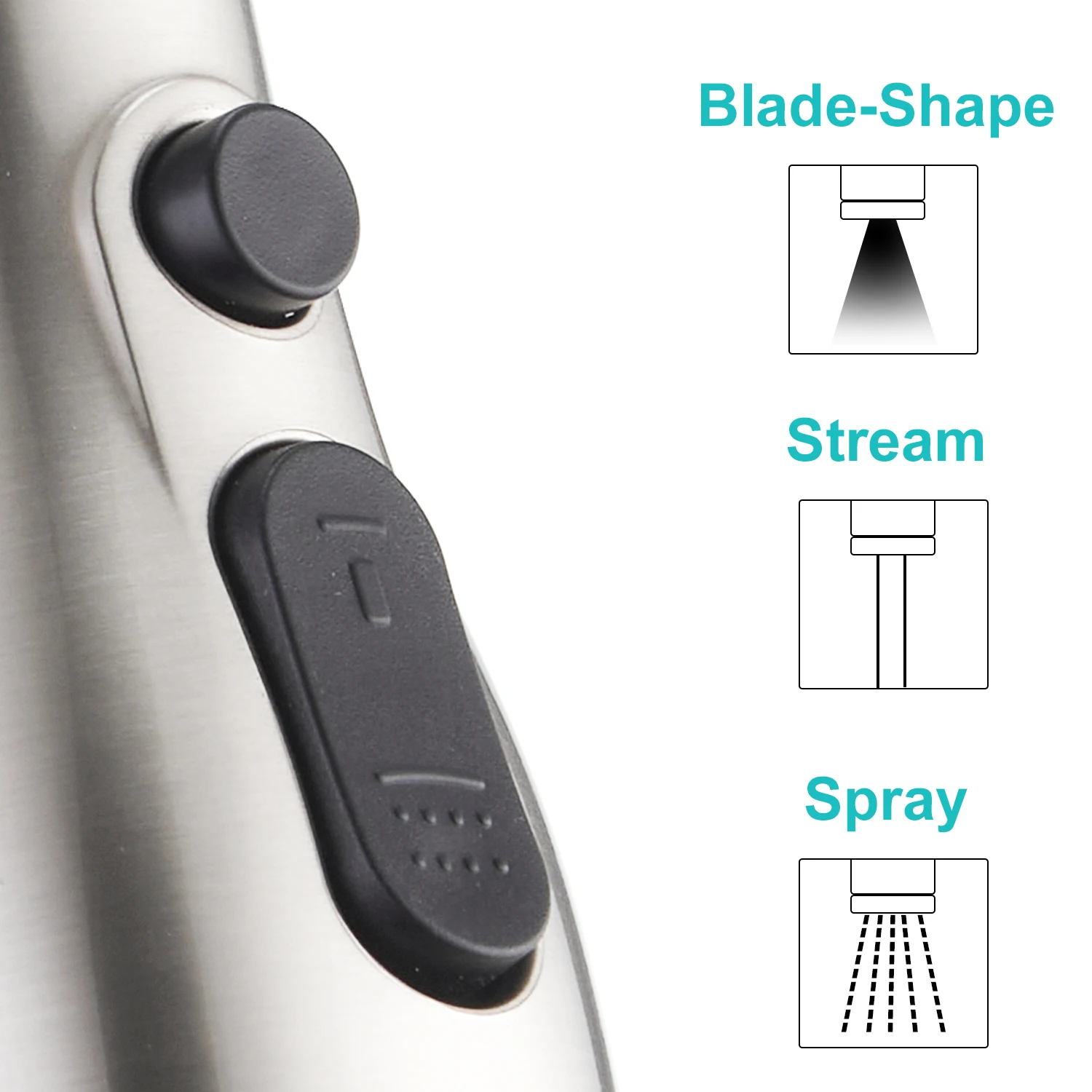 3 function kitchen faucet sprayer head