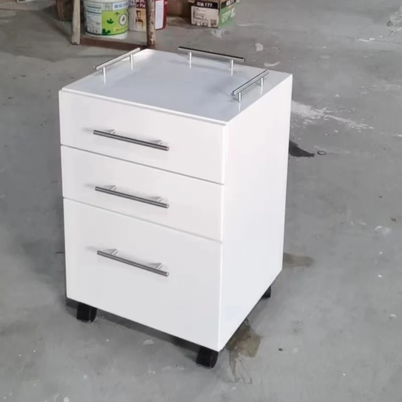 White wood good quality hair beauty trolley nail beauty trolley cabinet furniture QZ-Y906