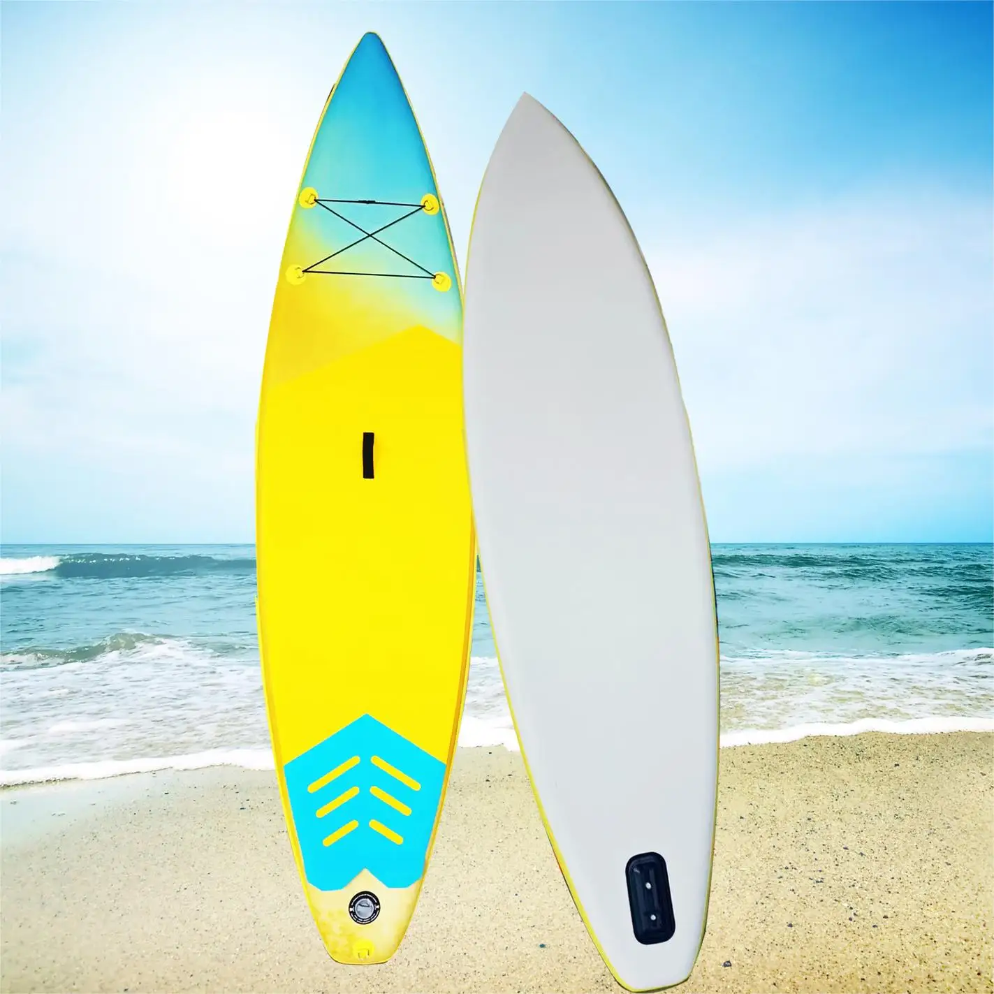 new design surfing equipment green stand up wave inflatable surfboard paddle boards race board sup board