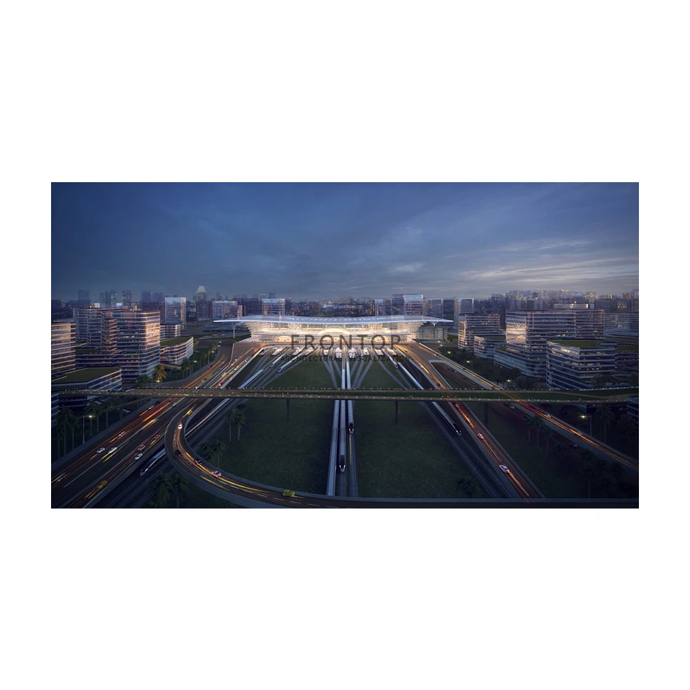 Высокая Реалистичная 3D архитектурные 3D визуализации транзита ориентированной разработки 3D оказание услуг