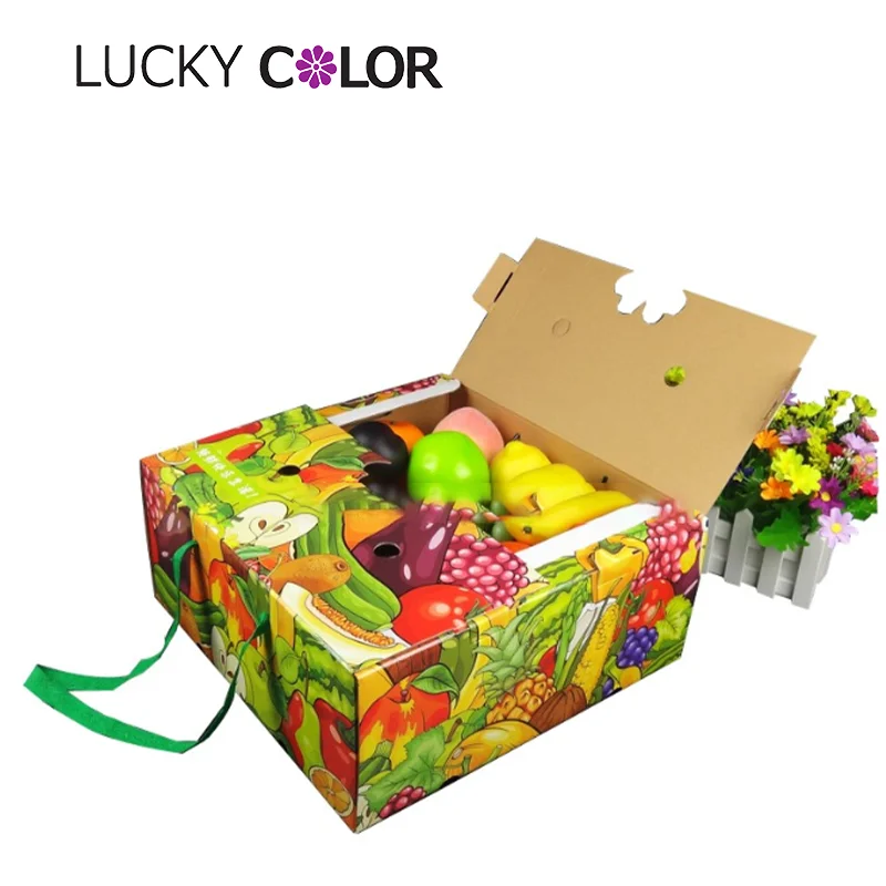 Custom Printed Boxes Fruit Carton Box Apples Corrugated Fruit Packaging Box
