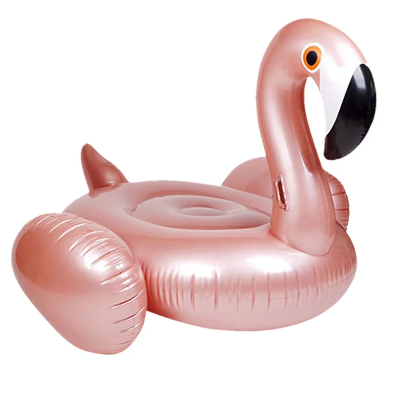 factory wholesale Good price water park beach toy pool toy ride-on toy 190cm inflatable rose gold flamingo