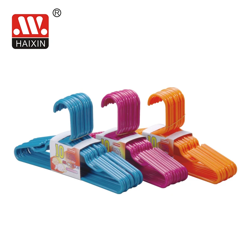 Amazon Plastic Children 10PCS Luxury Hangers Kids Clothes Hangers Laundry Hangers for Cloths