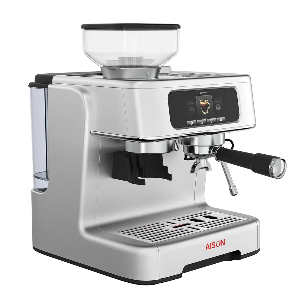 20 Bar Ulka Pump Home Espresso Machine Coffee Beans Espresso 2 in 1 Coffee Maker