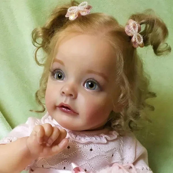 SUESUE Bebe Reborn 24' Realistic Beautiful Reborn Baby Toddler Girl Doll Implanted Hair Newborn Reborn Silicon Baby Dolls
