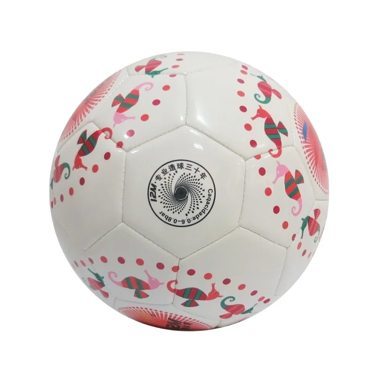 Printed logo leather machine stitched foot ball machine ball