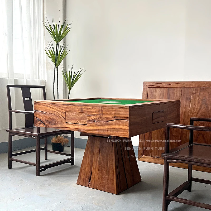 Oriental Aesthetics Fit Modern Elements High End Silky Durable Automatic Mahjong Table