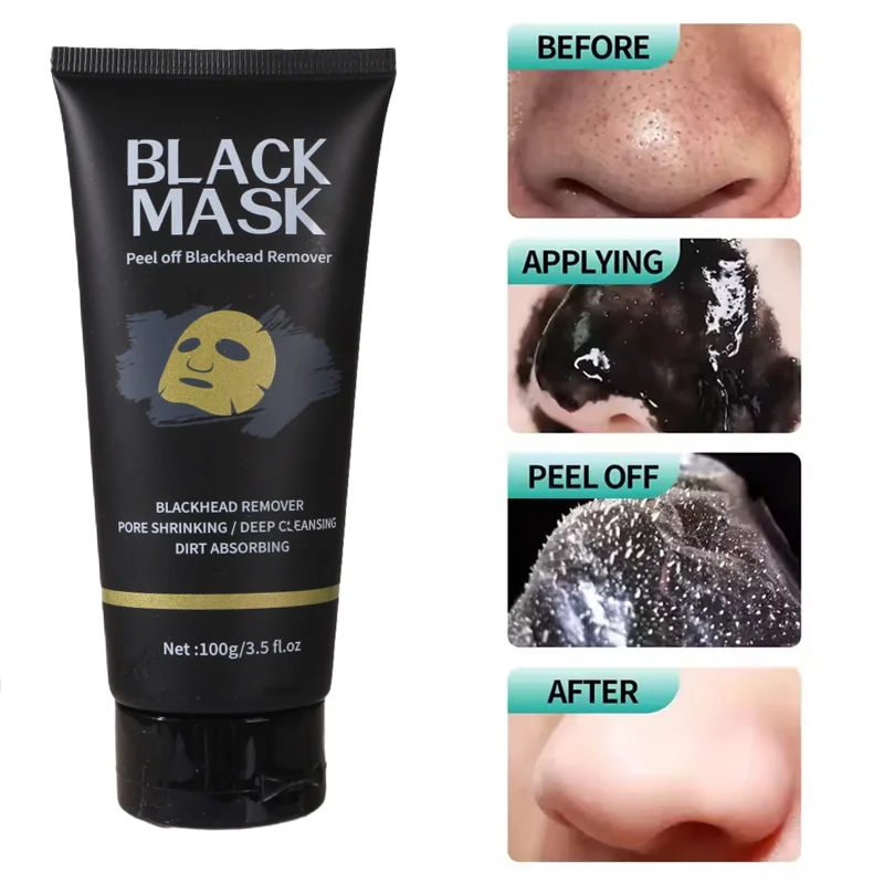 QUANXIN acne face mask deep cleansing peel off face mask nose charcoal blackhead remover mask