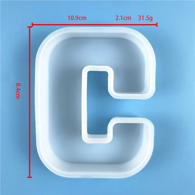 Table decoration Crystal drop glue 26 English letter silicone mold suitable for birthday celebrations