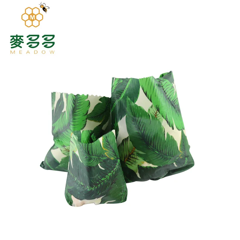 2022 NEW Sandwich Lunch Packing Amazon hot Selling Biodegradable Natural Organic Cotton Fabric Beeswax reusable Food Wraps