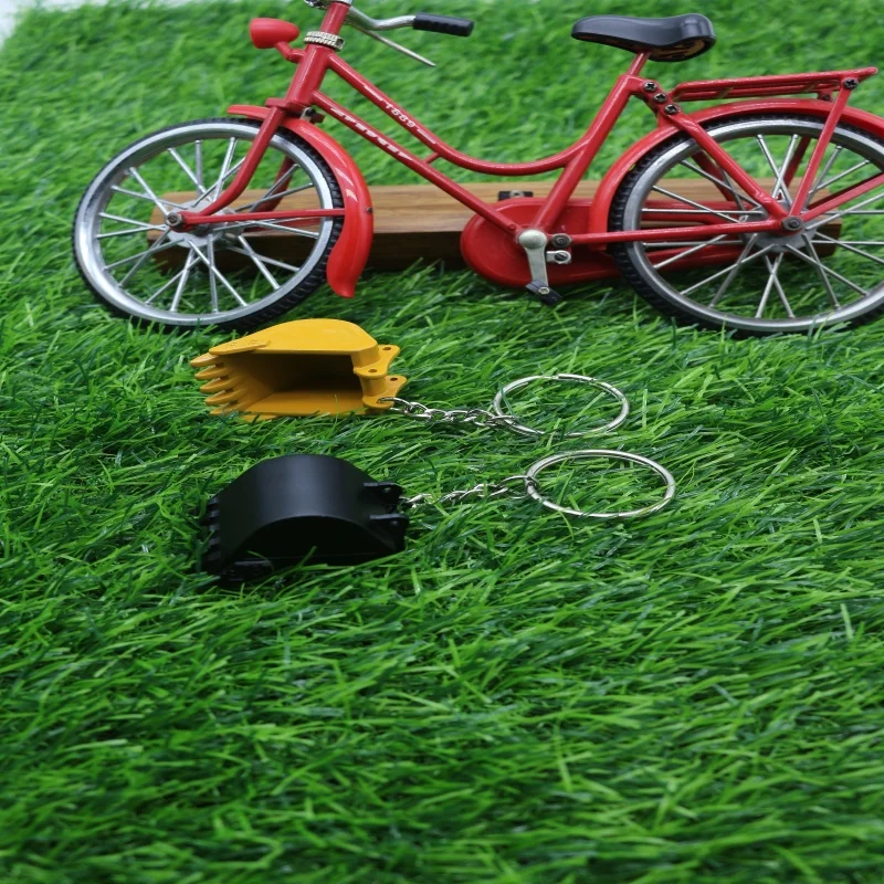 DIY micro digger bucket backhoe excavator loader mini digger 3D llaveros CHAVEIRO Stereo Digger Hook Machine Keychain