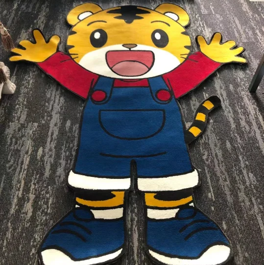 Роскошные Мультяшные коврики для детской комнаты, чистый Новозеландский шерстяной ковер ручной работы на заказ для детской комнаты