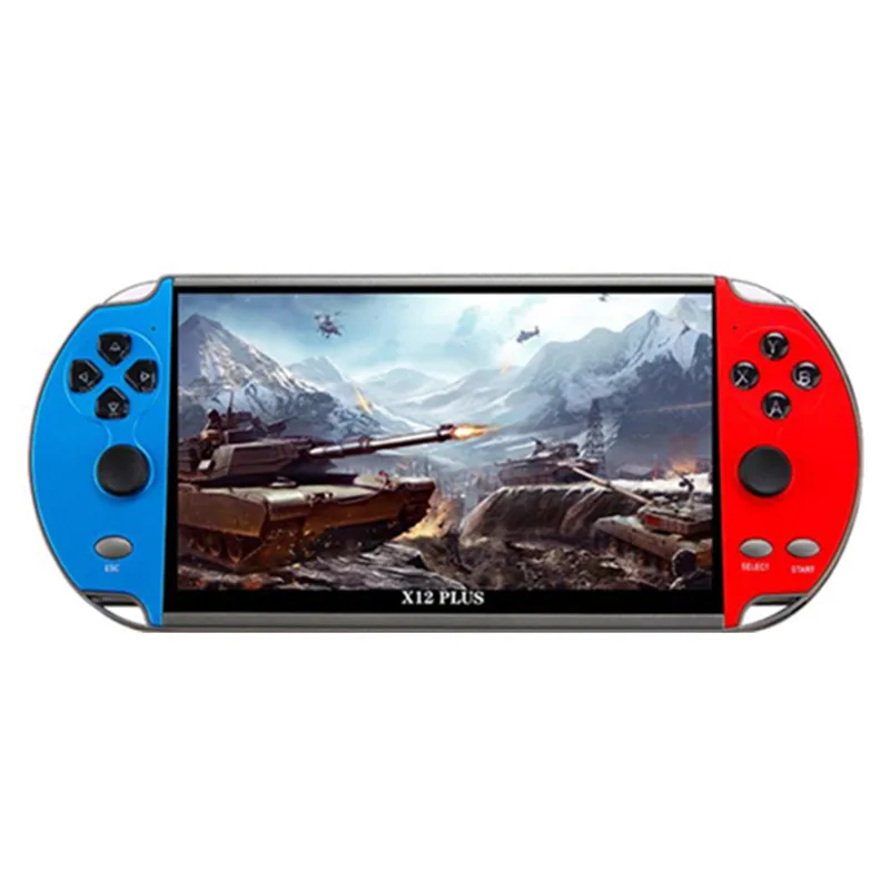 X12 Plus 7-inch Video Game Console Portable Handheld Electronic Game Console 10,000 Classic Games 16GB Dual Joystick Controller