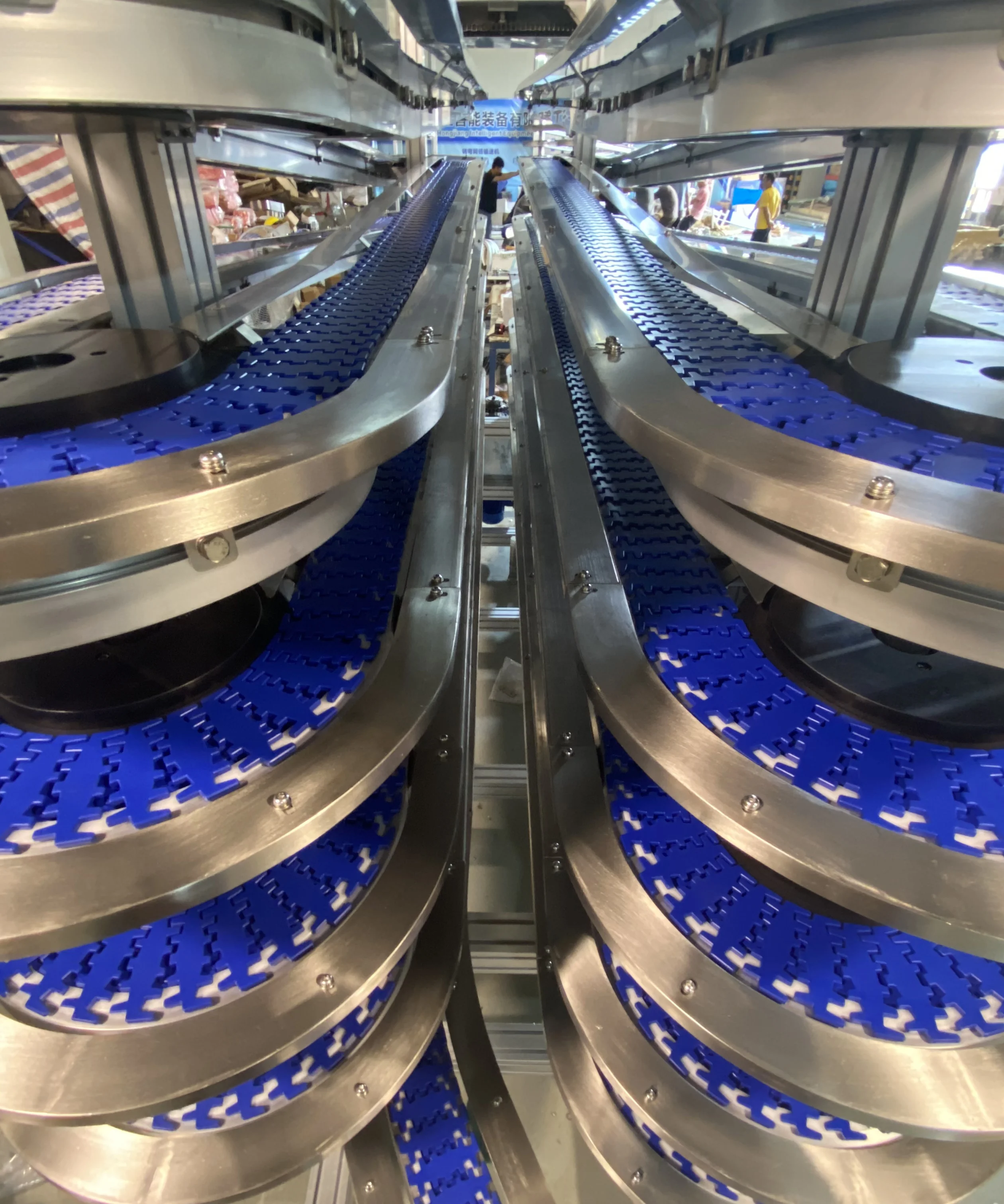 Buffer Conveyor of automation for accumulation purposes /Aluminum  buffering flexible link chain conveyor