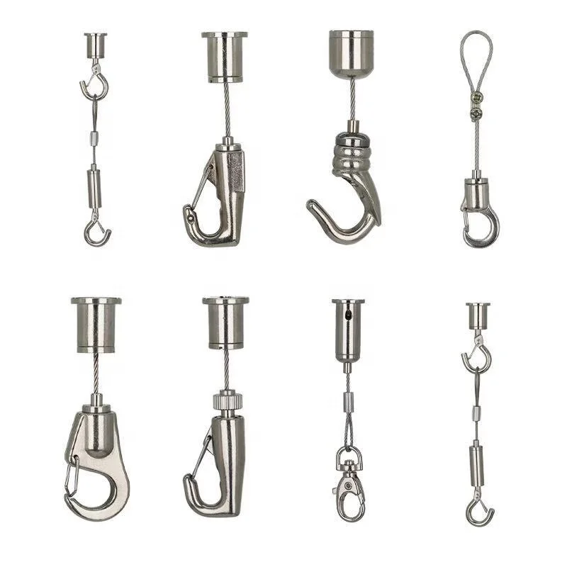 hot sale steel wire suspension hanging cable kits with spring hook