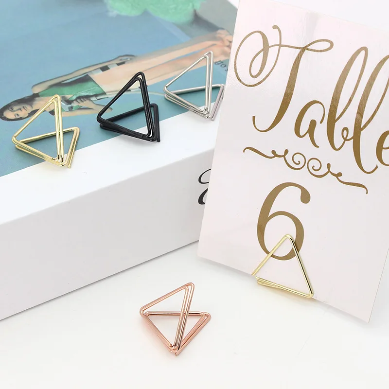 YS2010 Factory Supplied Wholesale Triangle Party Living Decoration Display Card Table Number Holders