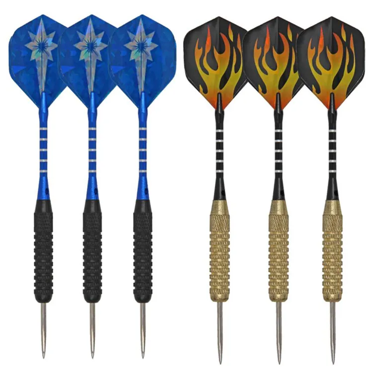Wholesale High Quality 6 pcs Brass iron Dart Set With Steel Tip Darts Accessories for dartboard Sports games