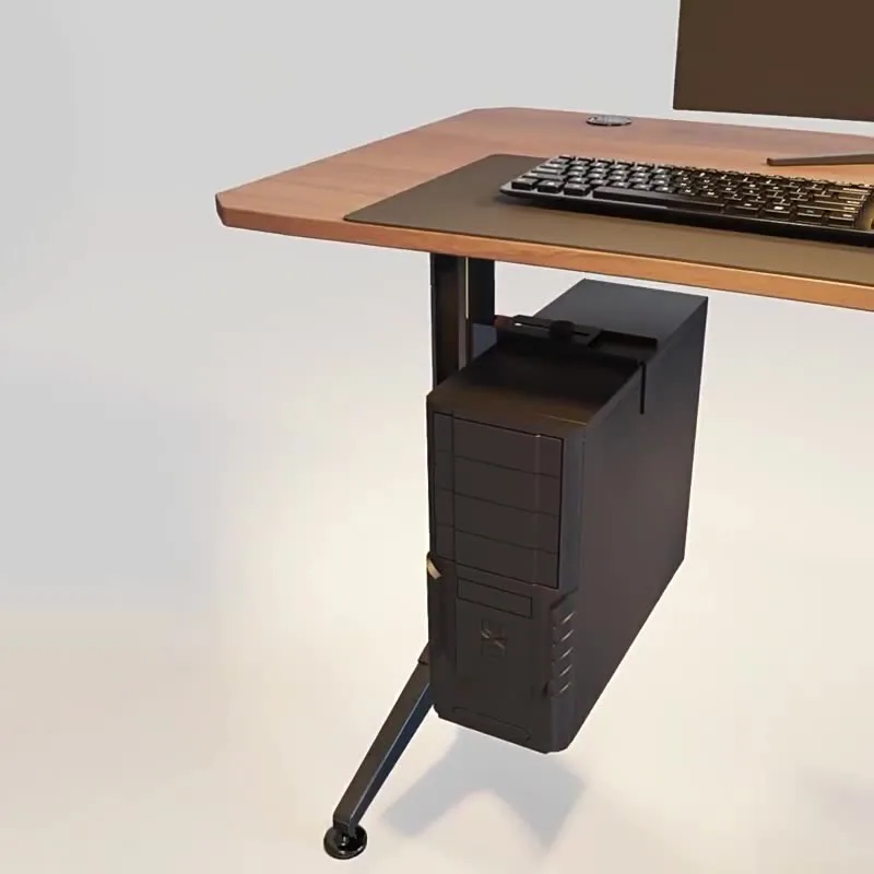 Adjustable Under Desk Heavy Duty Swivel Upgraded Easy Cable Access Wall PC Mount Bracket Computer Case CPU Holder for office