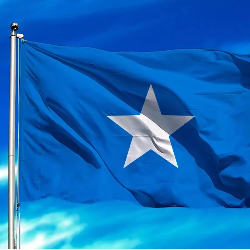 Wholesale  High Quality 3x5ft  100D Polyester Double Stitching Somali flag with Metal Grommets