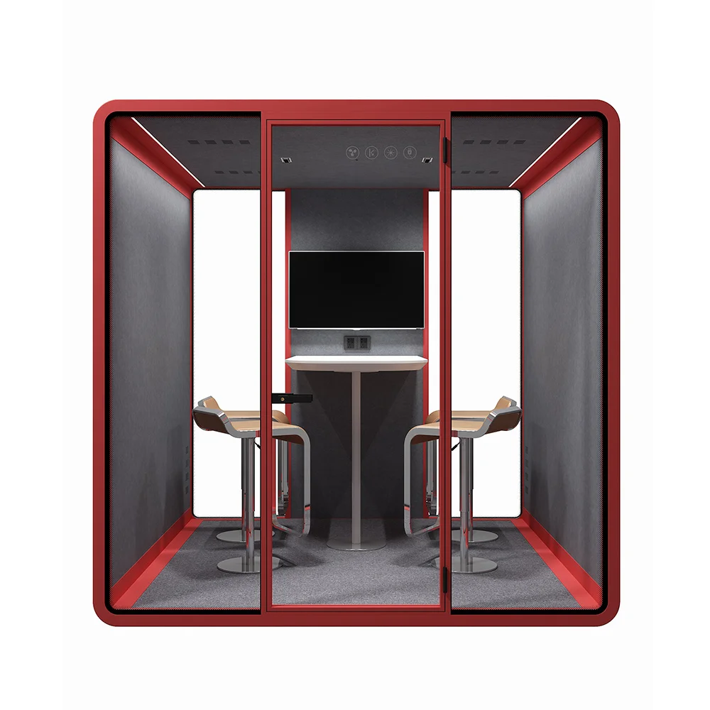 Modern Soundproof Booth Movable Portable Acoustic Office Pods Large Private Meeting