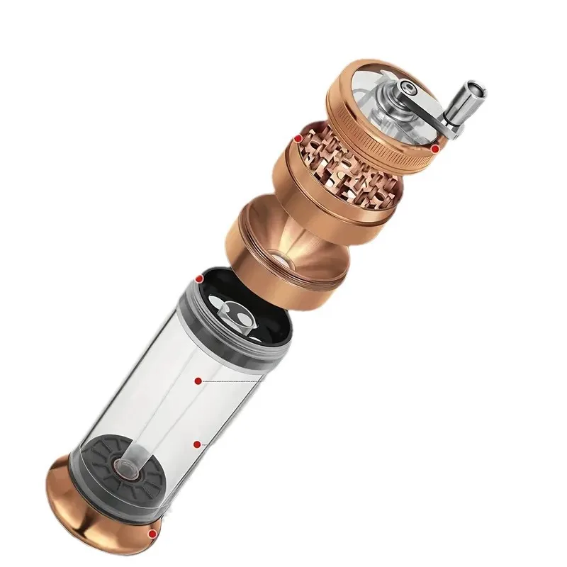 New  Multi-Functional  Metal Horn Tube Herb Grinder Two-in-One Tobacco Cigarette Filling Smoking Accessories