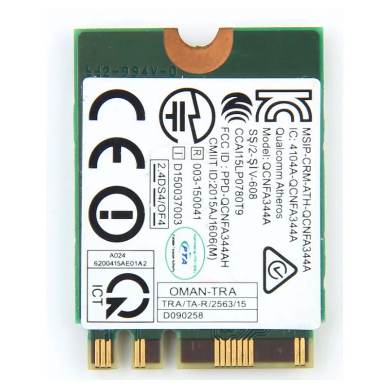  Беспроводной адаптер карта Killer 1435 Dand Band 867 Мбит/с Wi-Fi сетевая Atheros QCNFA344A 802.11ac BT 4