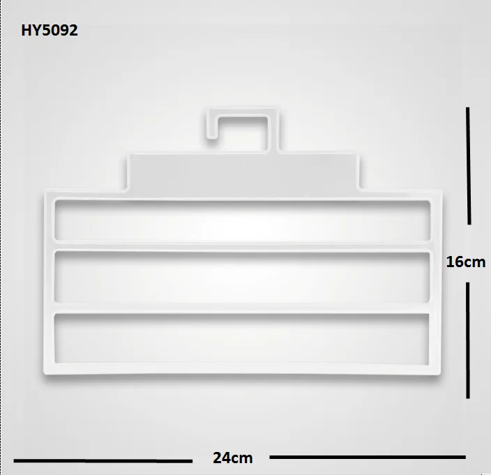 Hot sale high quality  3 layer Great For Shirts Tops Scarf white  Plastic Hanger With 360 Swivel Metal Hook HY-5092