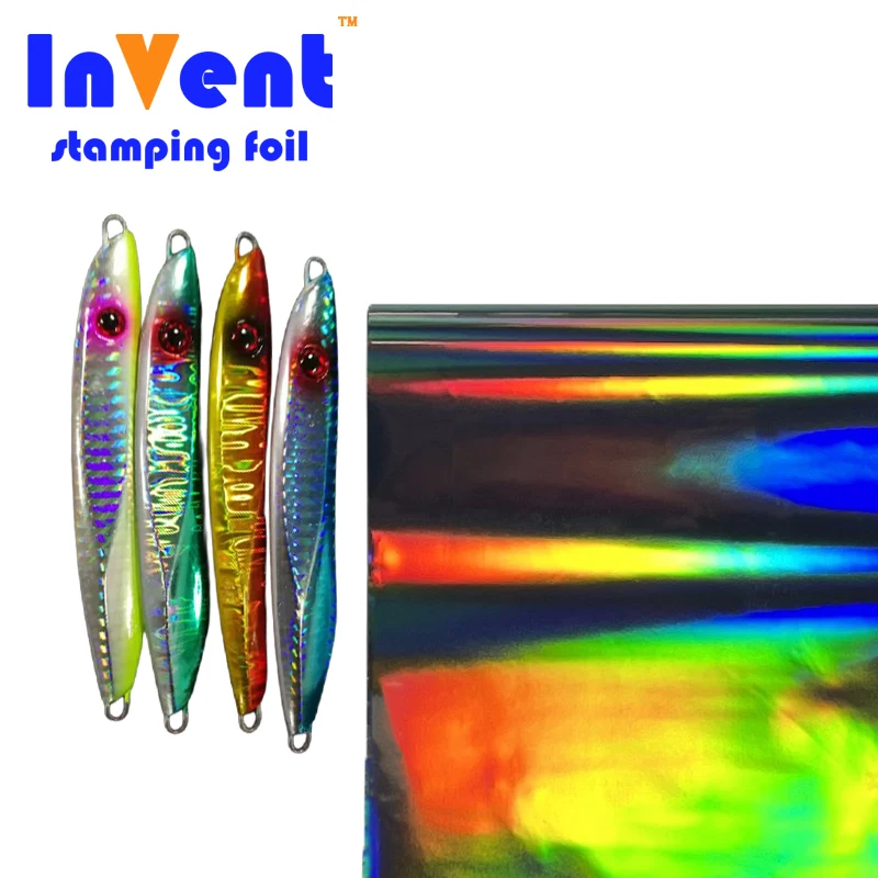 INVENT FOIL Silver Holographic Heat Transfer Foil Laser Hot Stamping Foil For Fishing Lures