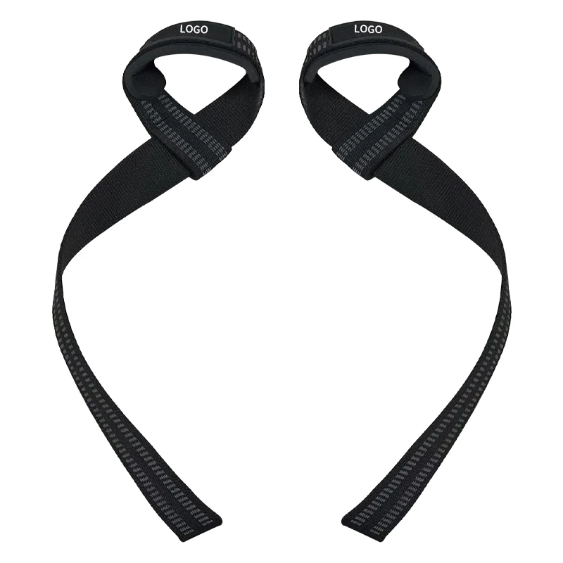 Hot Sale Unisex Custom Logo Gym Fitness Non-Slip Weightlifting Strap Wrist Straps for Strength Training and BodyBuilding