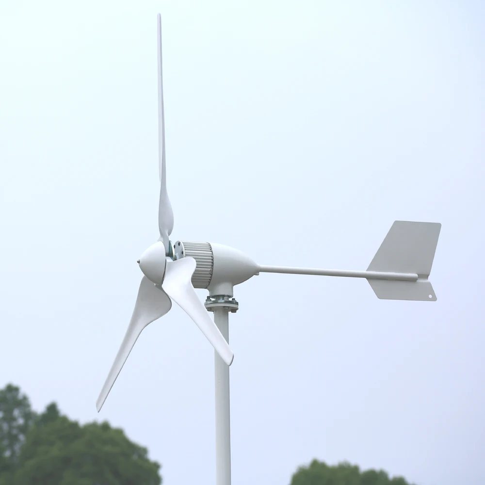 Customized Wind Generator 1500W 220V AC Strong Wind Turbine 3 PCS 1080MM Nylon Fiber Blades 1.5KW Windmill System FT-1500M8 CE
