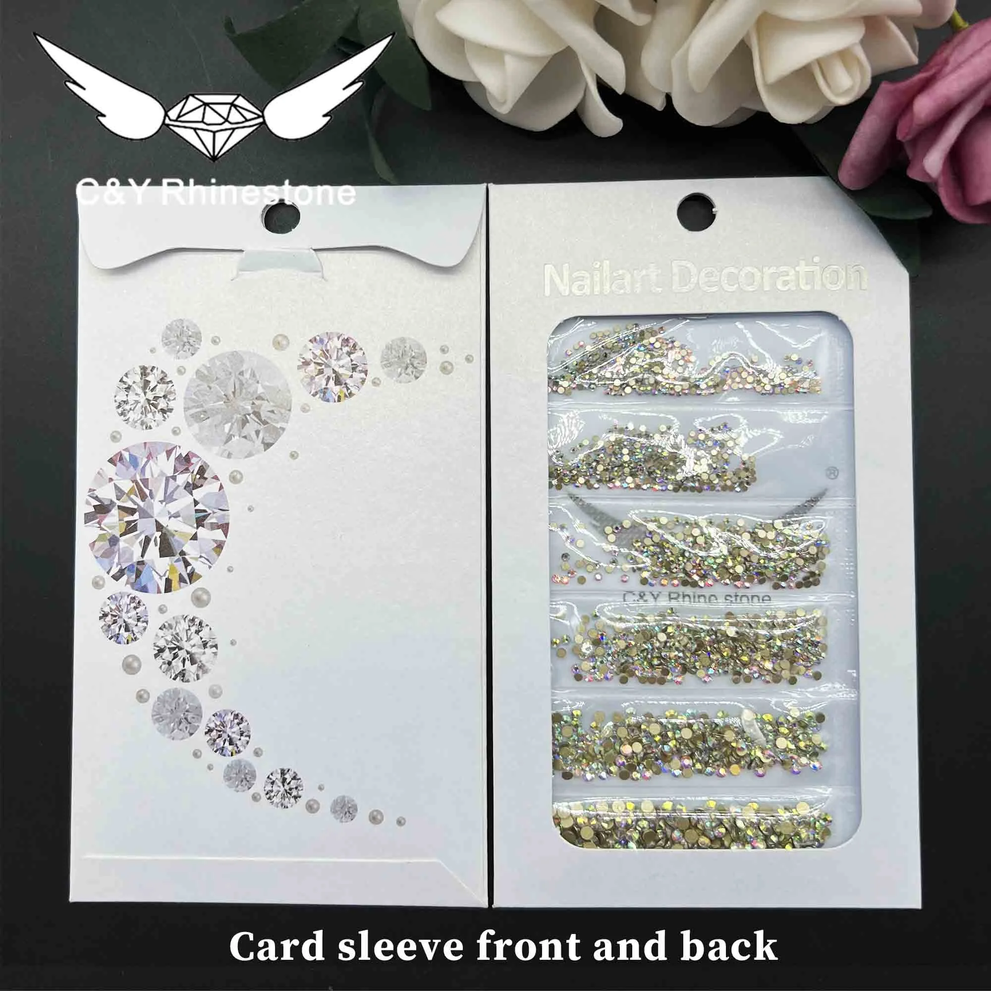 CY Mix Rhinestones For Nails Glass Rhinestones Flat Back Non Hotfix Nail Art Rhinestones Wholesale