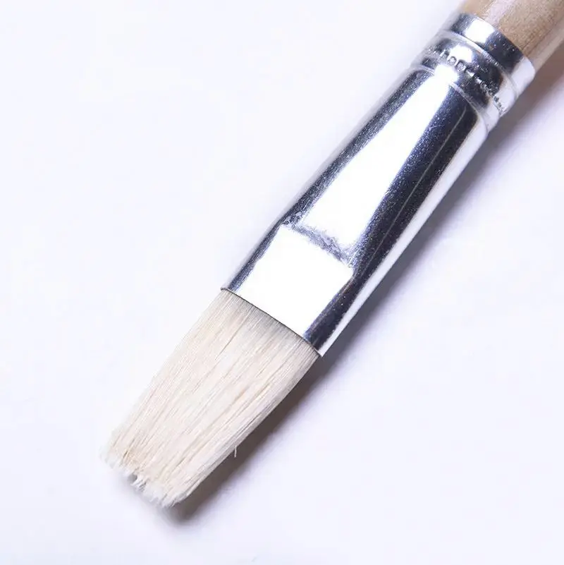 Hot Sale Flat nylon Hair Oil Acrylic Art Brush , 12pcs various size Painting Brush Set For Oil Acrylic Watercolor Painting