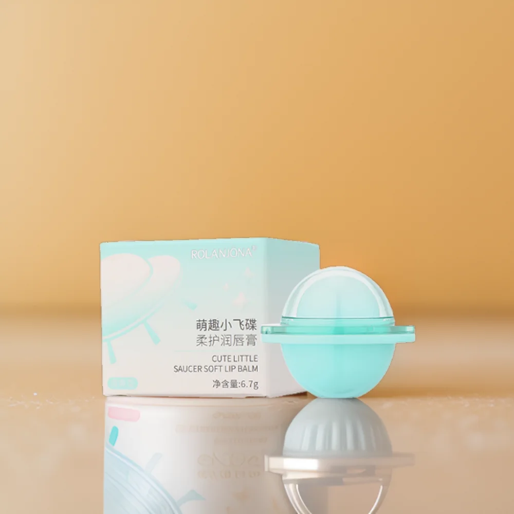 Hot Sale Private Label Rolanjona Nourishing Smooth Skin Care Moisturizing Natural Plant Extract Cute Little Saucer Soft Lip Balm