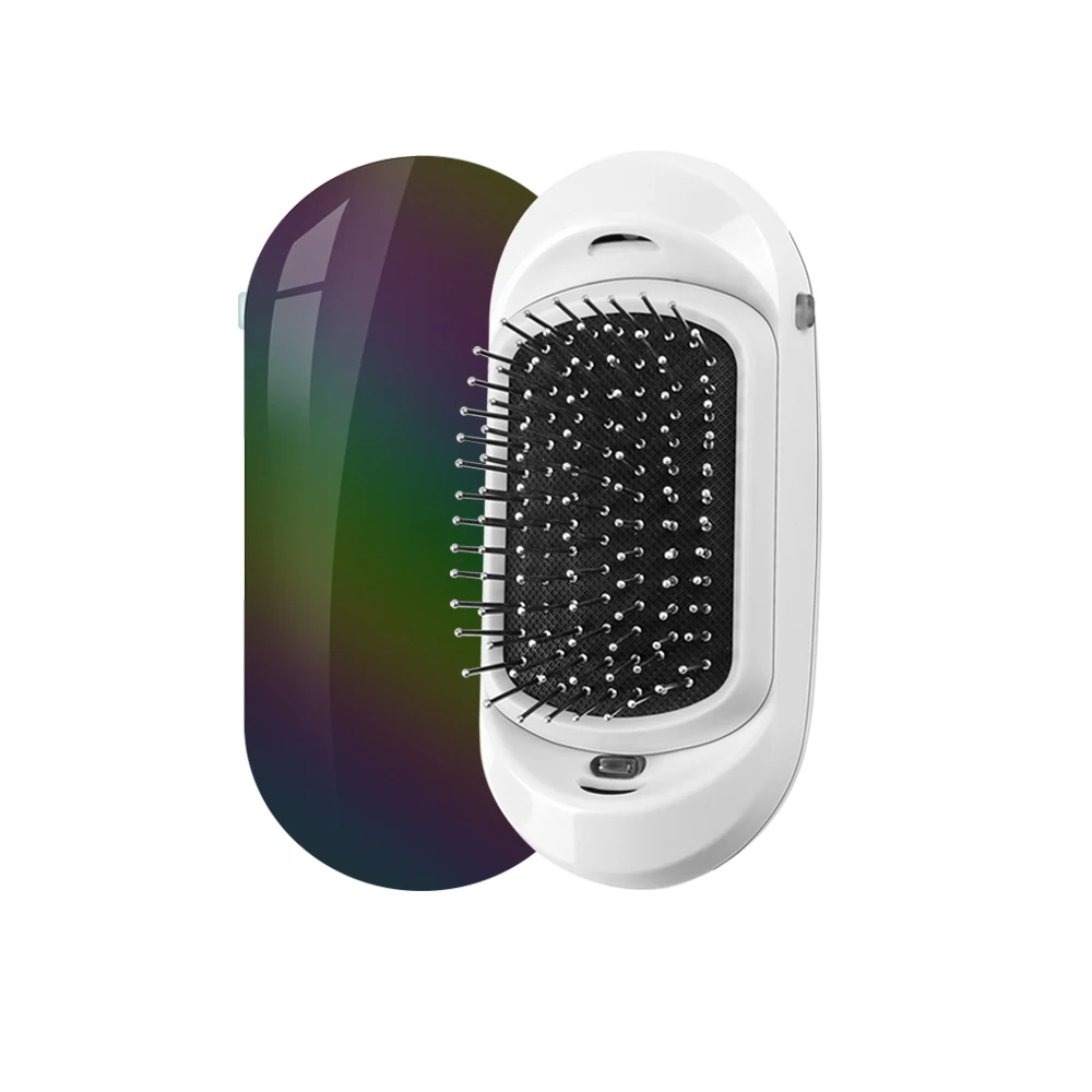 Personalised Pink White Custom Logo Electric Detangling Hair Brush