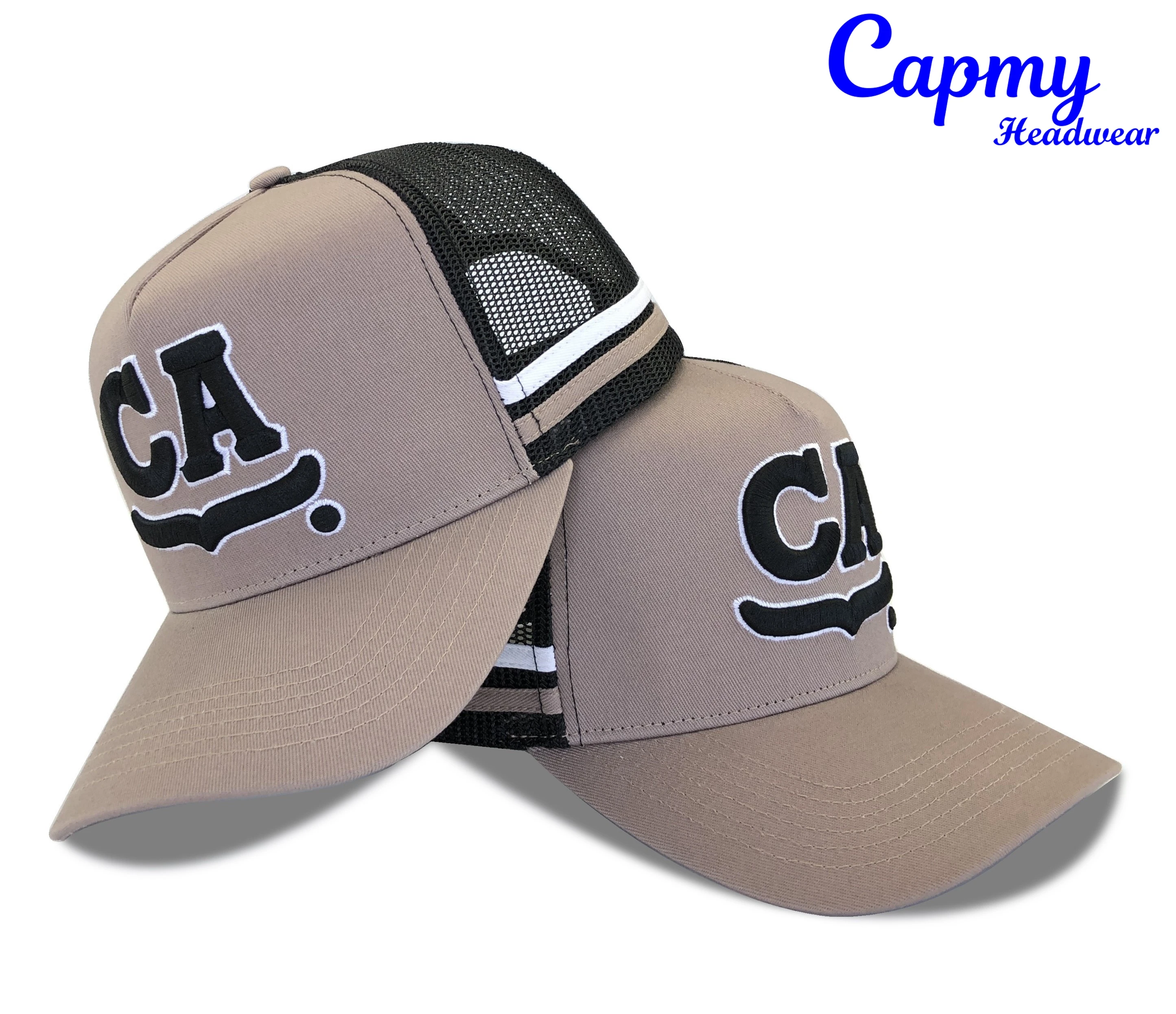 Customize Logo Australian Trucker Cap Hat Adults High Quality Embroidery Mesh Horse Racing High Profile Country Trucker Caps