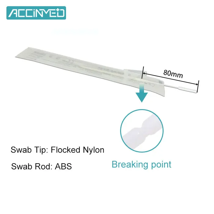 Free Sample Medical Sample Collection Disposable Sampling Flocked Swab