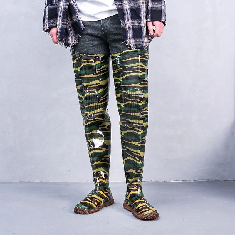 Green Waterproof Camouflage Integrated Planting Fishing Farm Jungle Adventure Boots Rice Paddy Boots