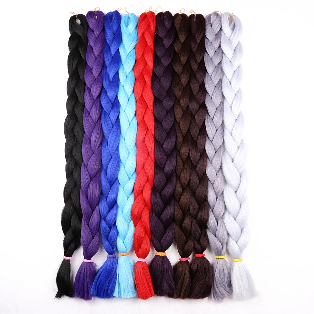 Hot Sale High Quality 82inch 165g Synthetic Hair Extensions Jumbo Braiding Hair in Soft Material Yaki Style for Braids