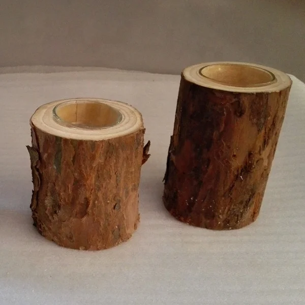 Original Natural Wood Flower Pot Indoor Planter Trunk Stump Vase