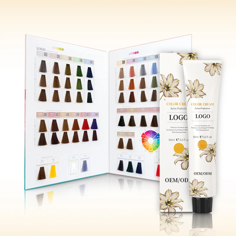 Diwei Wholesale Price Private Label Manufacturer Best Natural Salon Dye Professional Permanent Cream Hair Color with Chart