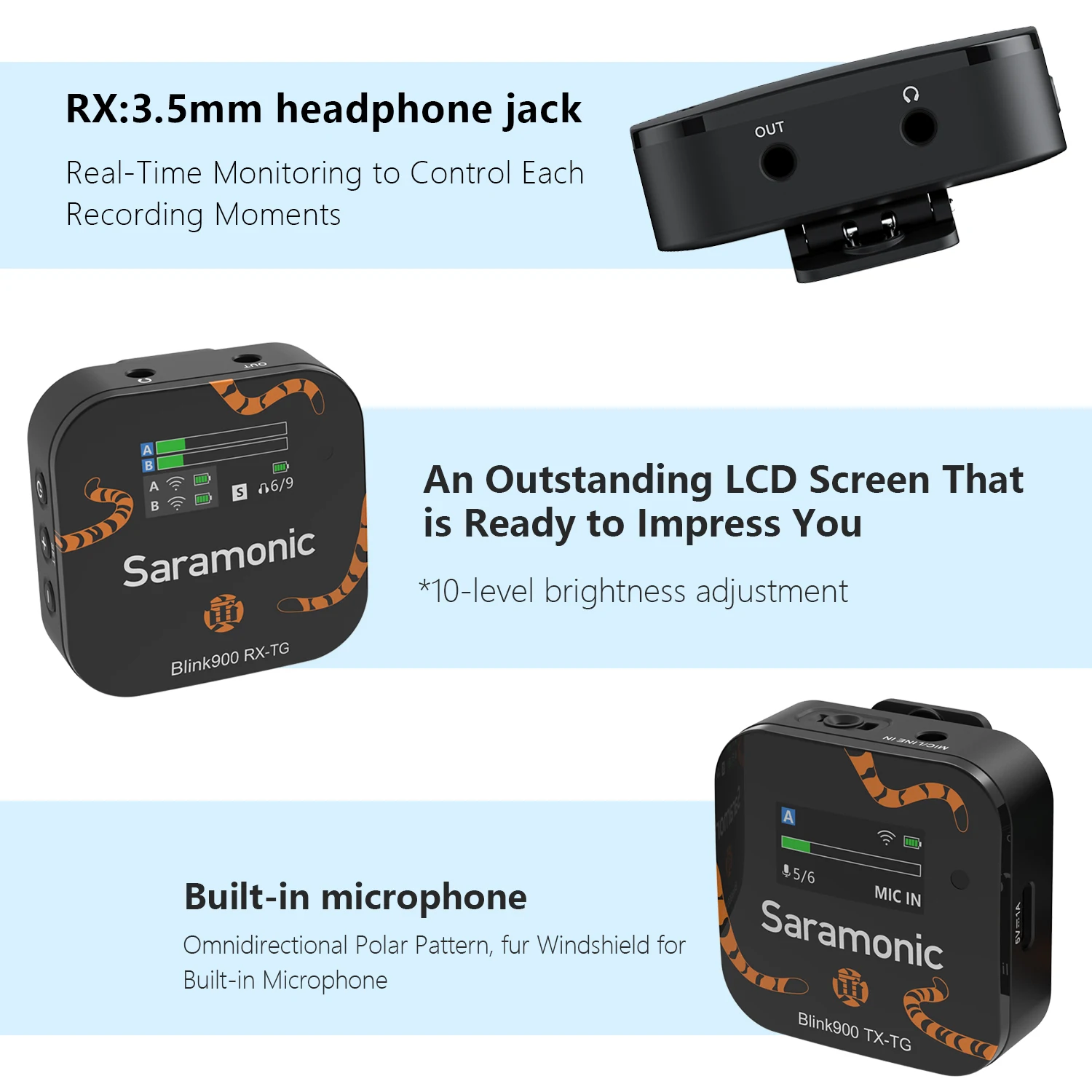 Saramonic Blink900 B2TG профессиональная камера для смартфона 2 4 ГГц двухканальный микрофон Rode беспроводной петличный на лацкане