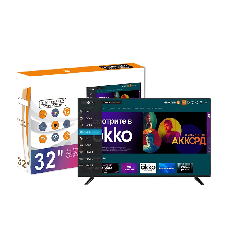 Flat Screen 32 Inch Android WebOs Television Smart Tv FHD 1080p LED Tv