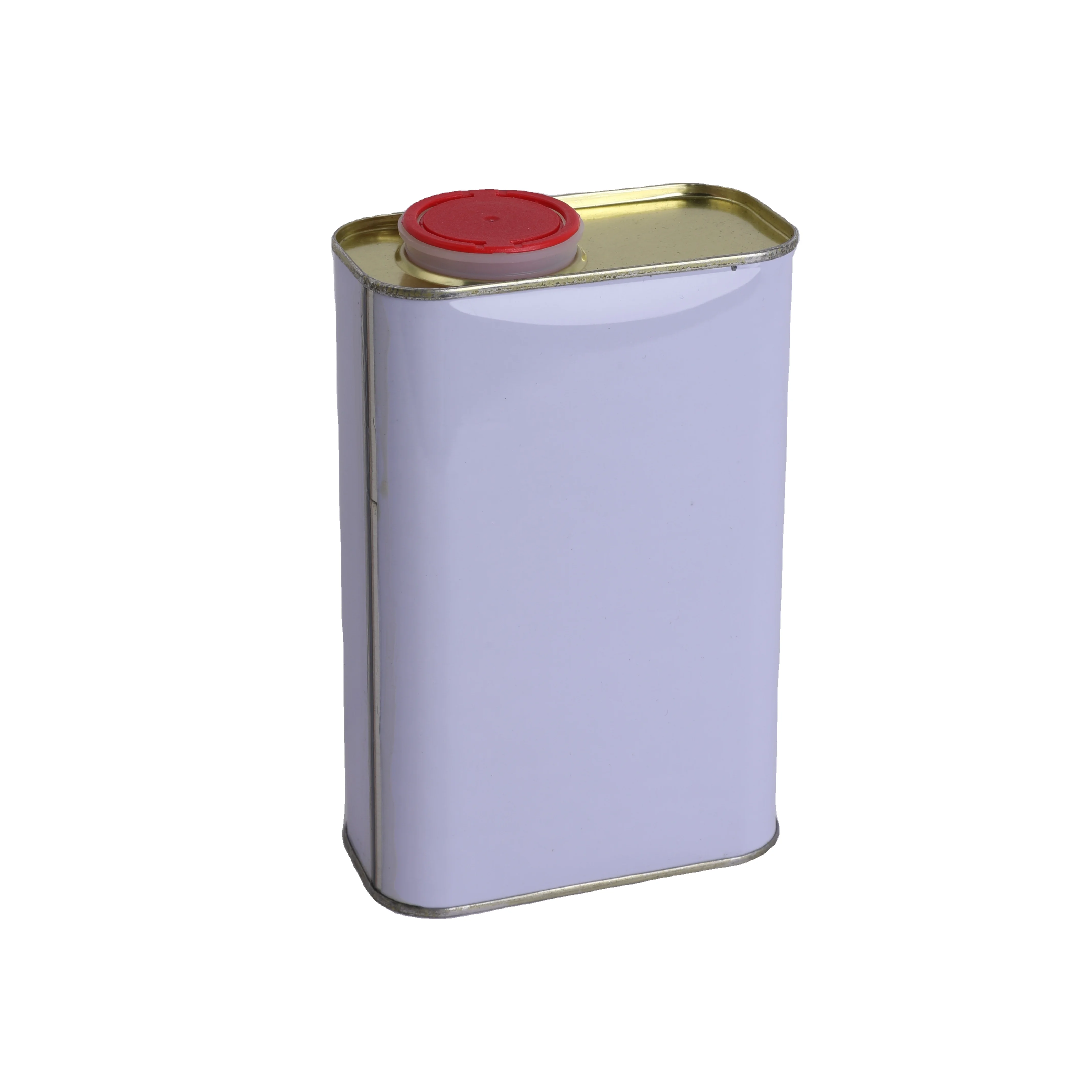 1L Square Metal Can with Plastic Pull Lid