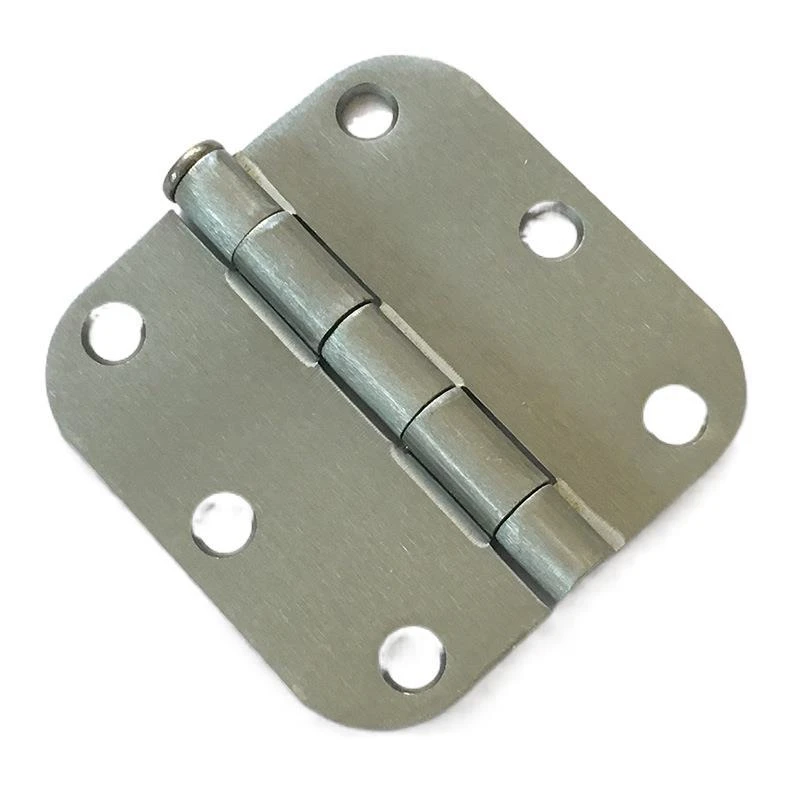 American-style hinge 3-inch brushed chrome flat hinge factory direct supply door and window hardware rounded iron loose leaf