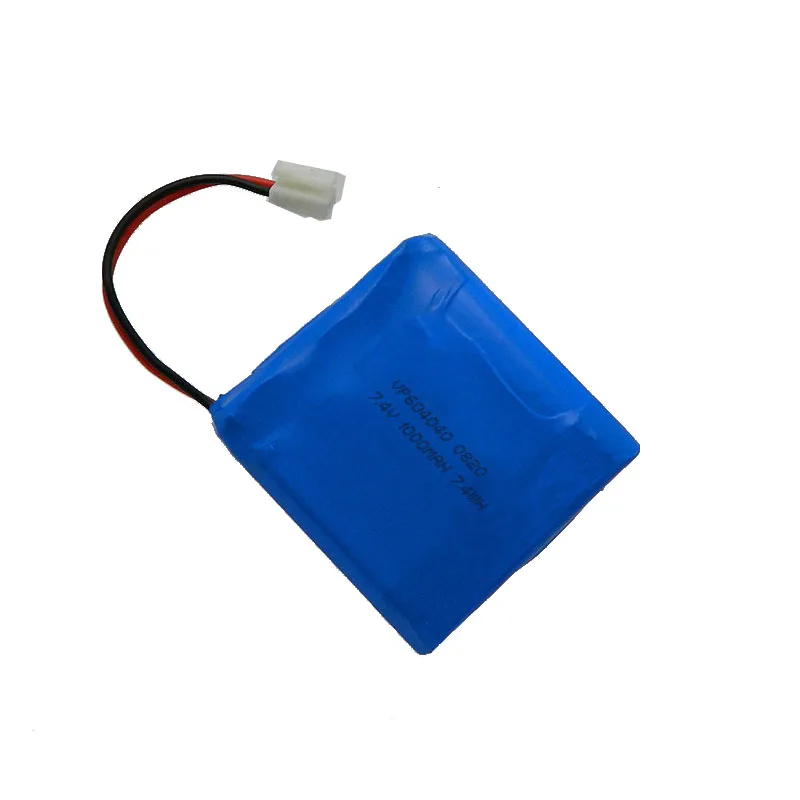604040 7.4V 1000mAH Rechargeable Lithium Polymer Battery with BMS for Sensor