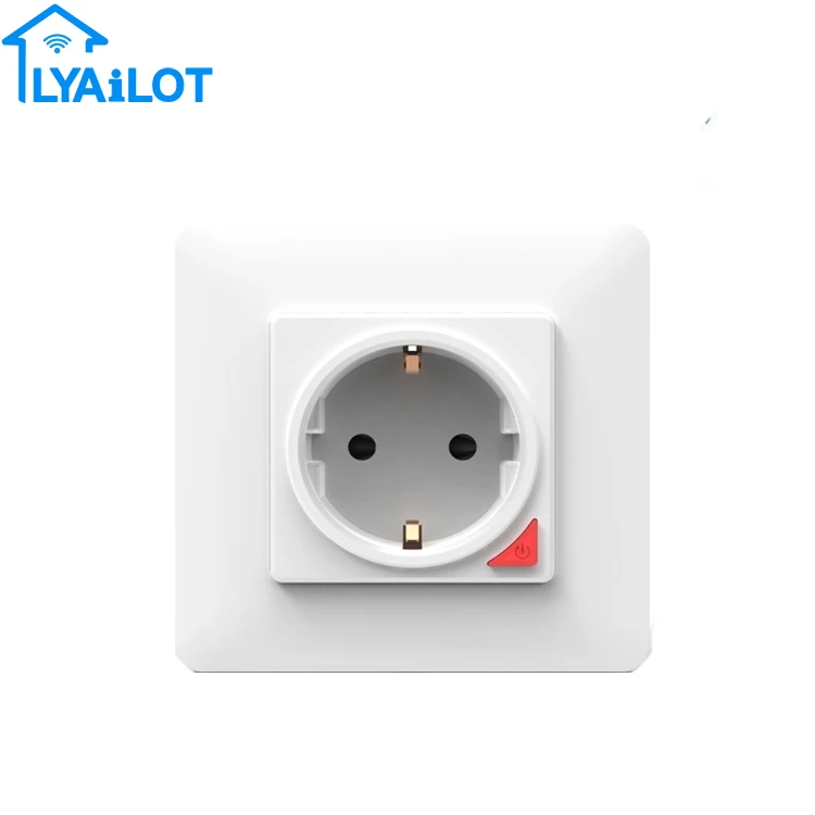 
New 16A Smart Life EU Standard Home Appliance Plug Compatible for Alexa Wifi Smart Wall Switch Socket 