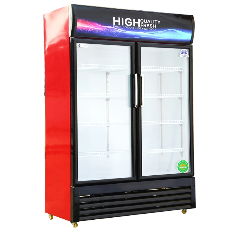 Supermarket Beer Display Freezer Vertical Beverage Cooler Pepsi Fridge Refrigerators Glass Door Chiller