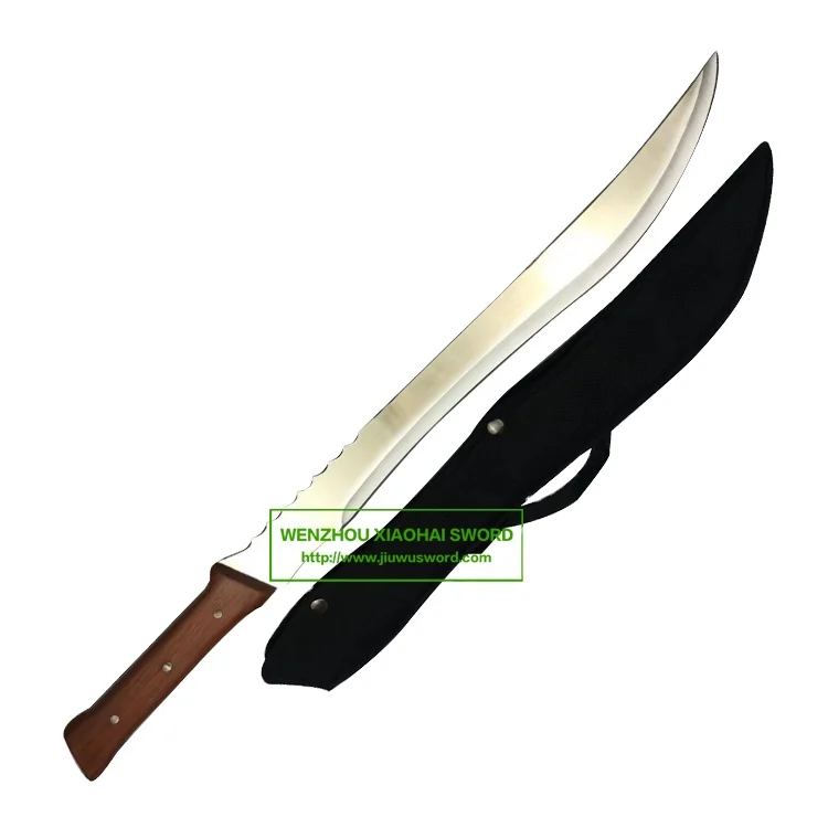 wholesale outdoor gear fixed blade  jungle camping hunting knife with wood handle  95007