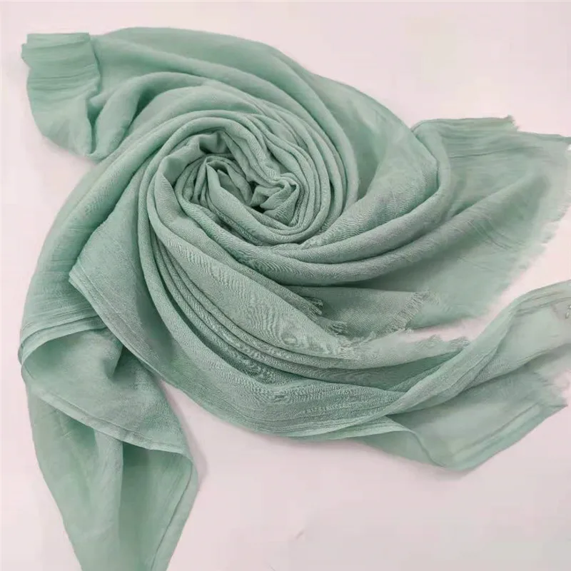 2021 long plain dyed scarf voile fabric new soft light 2021 bawal tudung muslim women